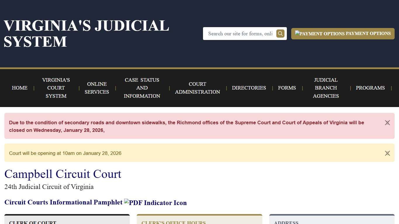 Campbell Circuit Court Virginia Court System